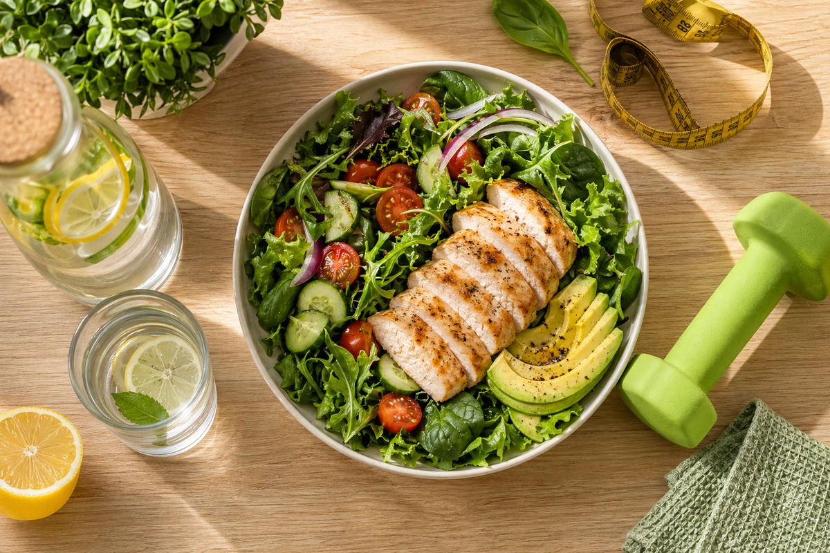 Un stil de viață sănătos combină alimentația echilibrată, hidratarea și mișcarea.