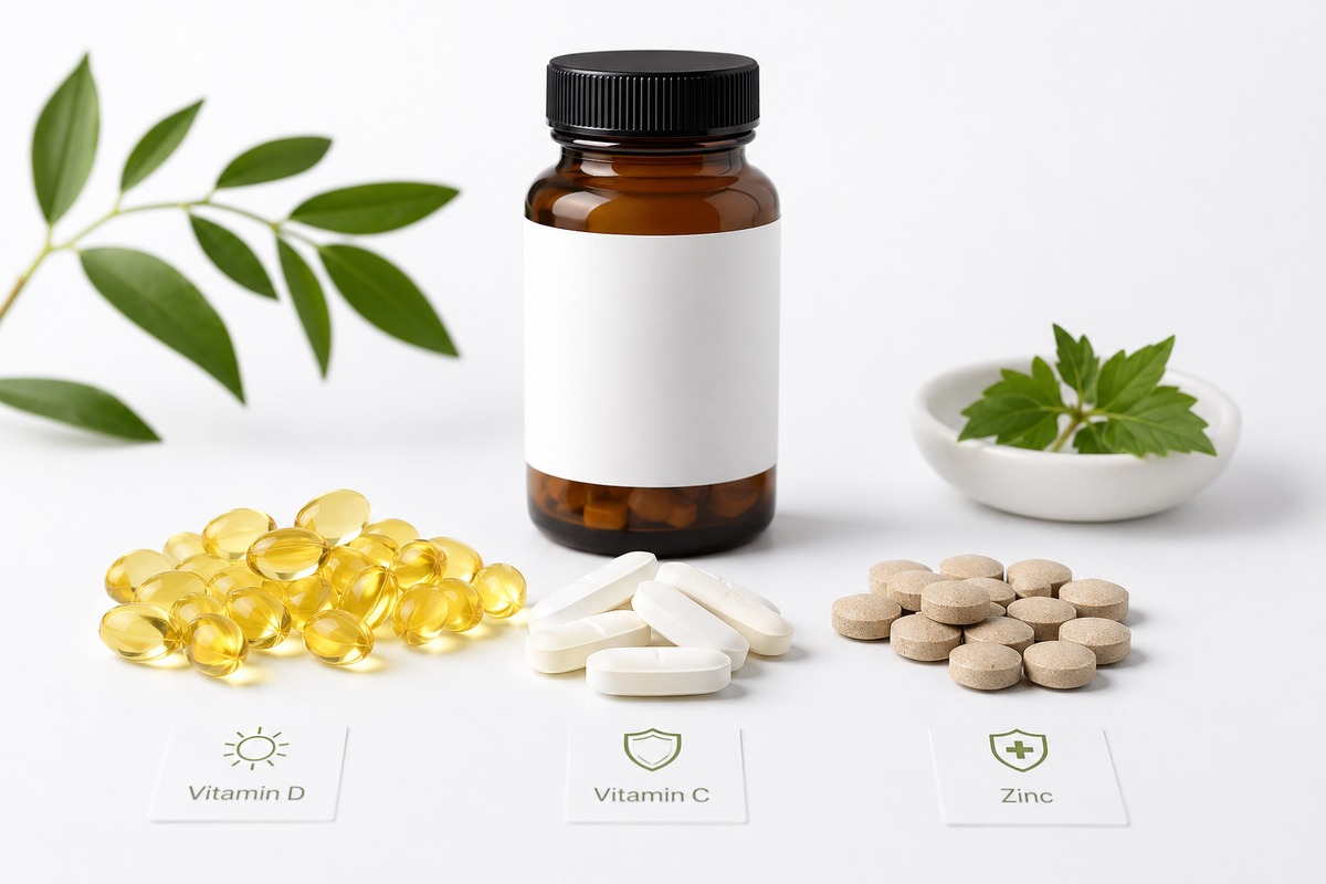 Vitamina D, vitamina C și zincul sunt nutrienți importanți pentru sistemul imunitar.
