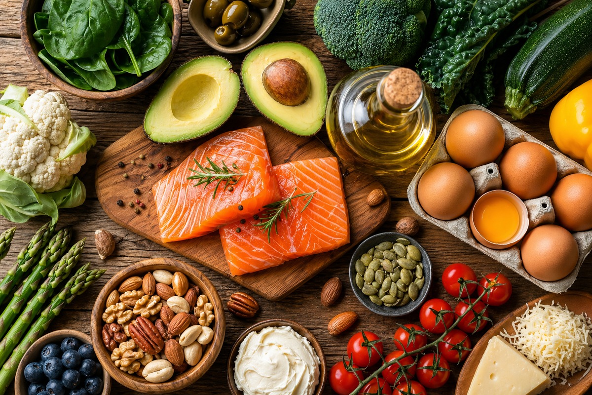 Ingrediente proaspete și sănătoase specifice dietei keto